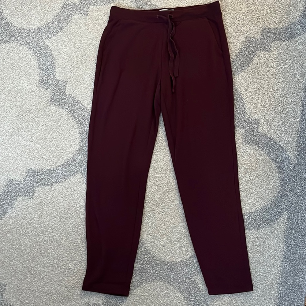 Lou & grey for LOFT Wine colored sweatpants
